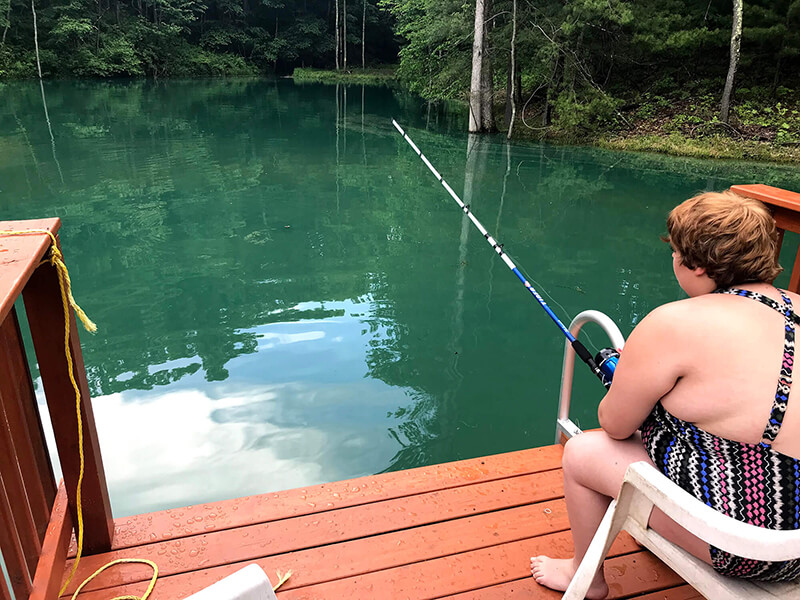 fishing off the dock